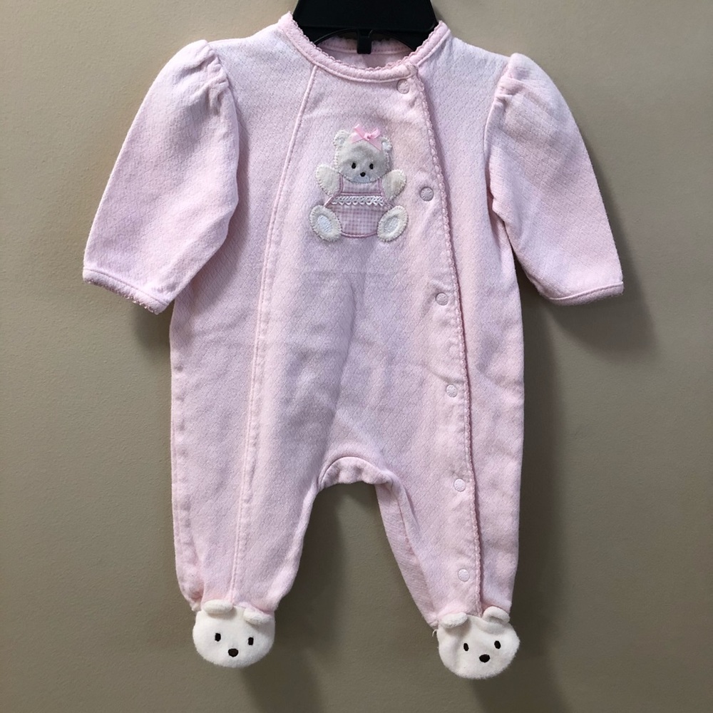 Little Me Ballet Bear Footie and Hat Set 3 months